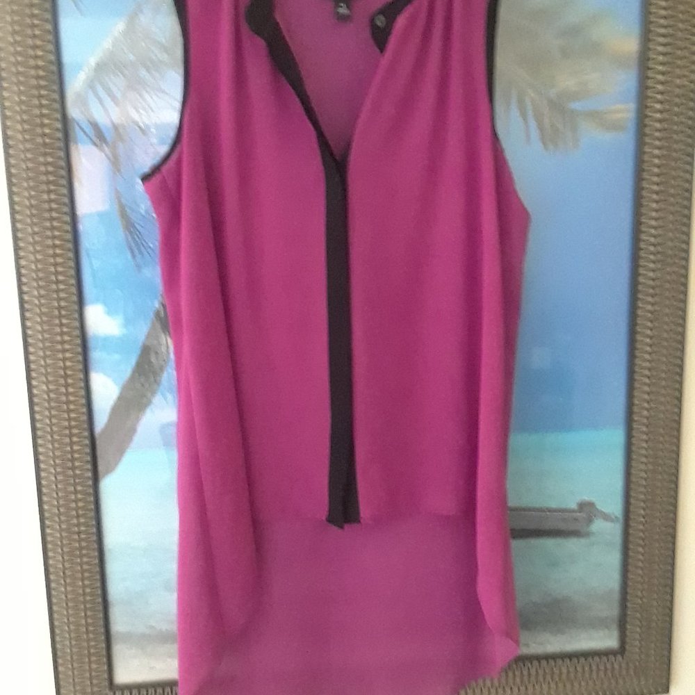 Purple with Black Womens Top